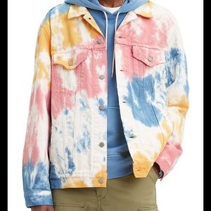 NEW Levi's Trucker Jacket denim tie dye boxy fit